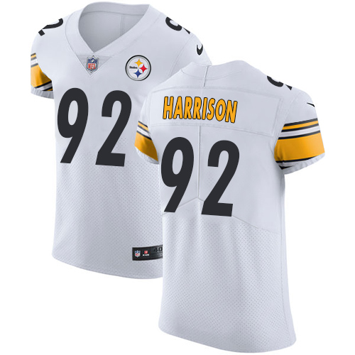 Nike Steelers #92 James Harrison White Men's Stitched NFL Vapor Untouchable Elite Jersey